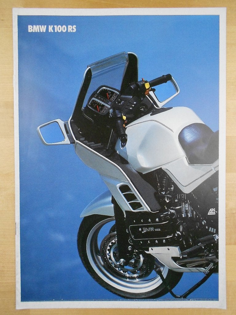 BMW K100 RS Brochure 1990 Motorfiets - K100RS Folder, Ophalen of Verzenden, BMW