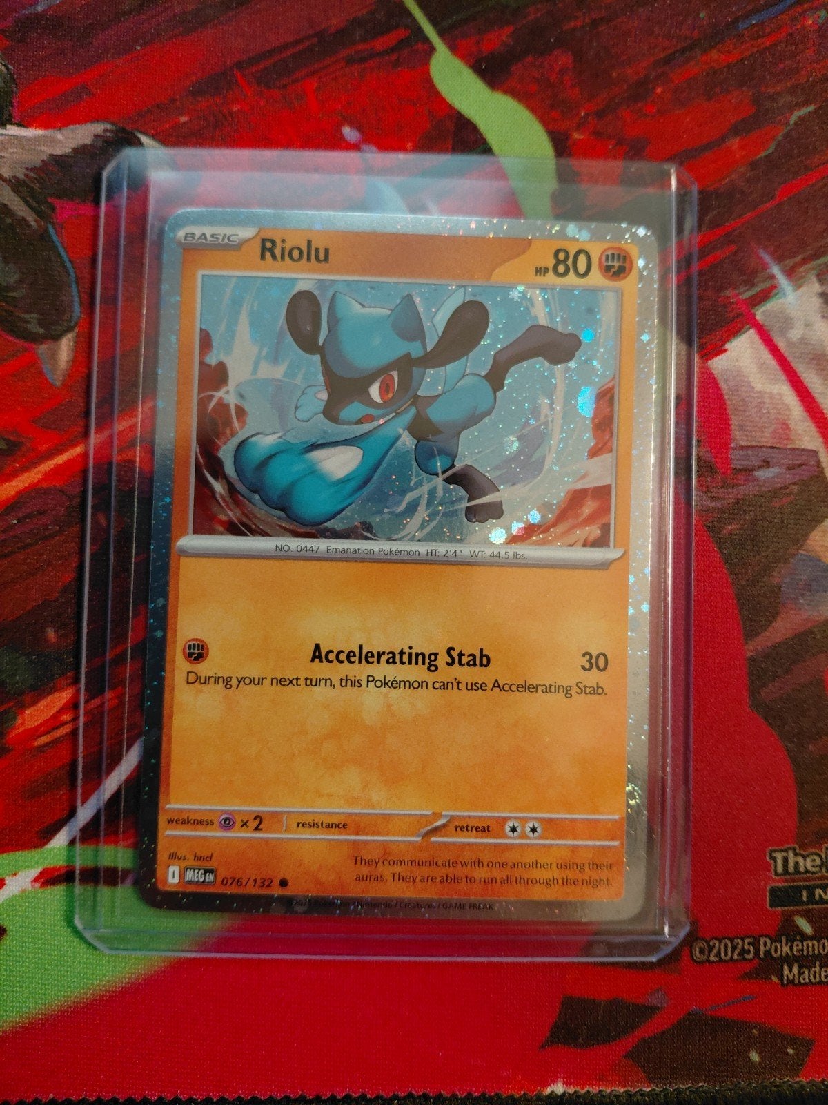 Pokemon Riolu 076 132, Ophalen of Verzenden, Zo goed als nieuw