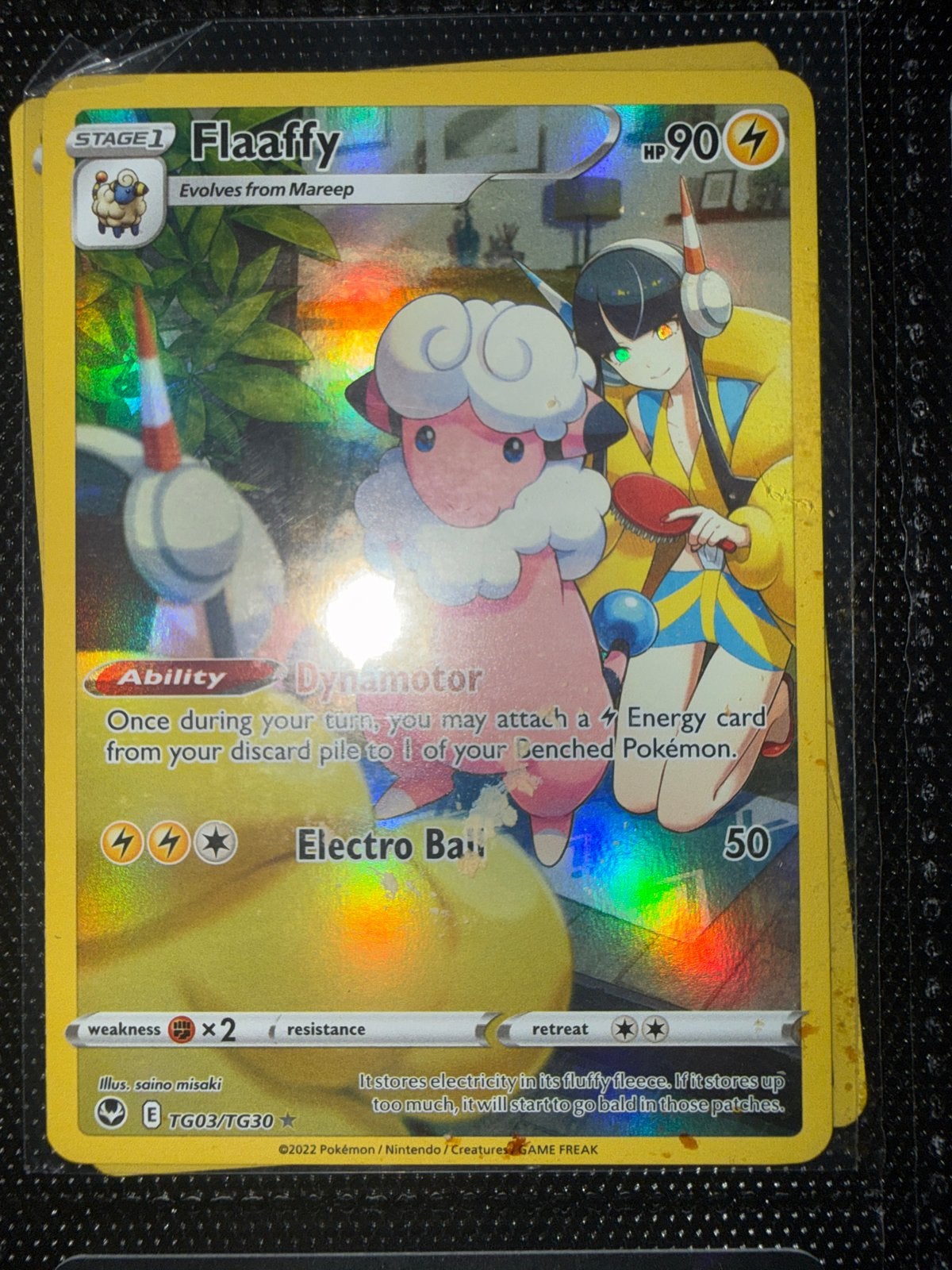 Pokémon Kaart: Flaaffy TG03/TG30 (Foil), Ophalen of Verzenden, Zo goed als nieuw, Losse kaart, Foil
