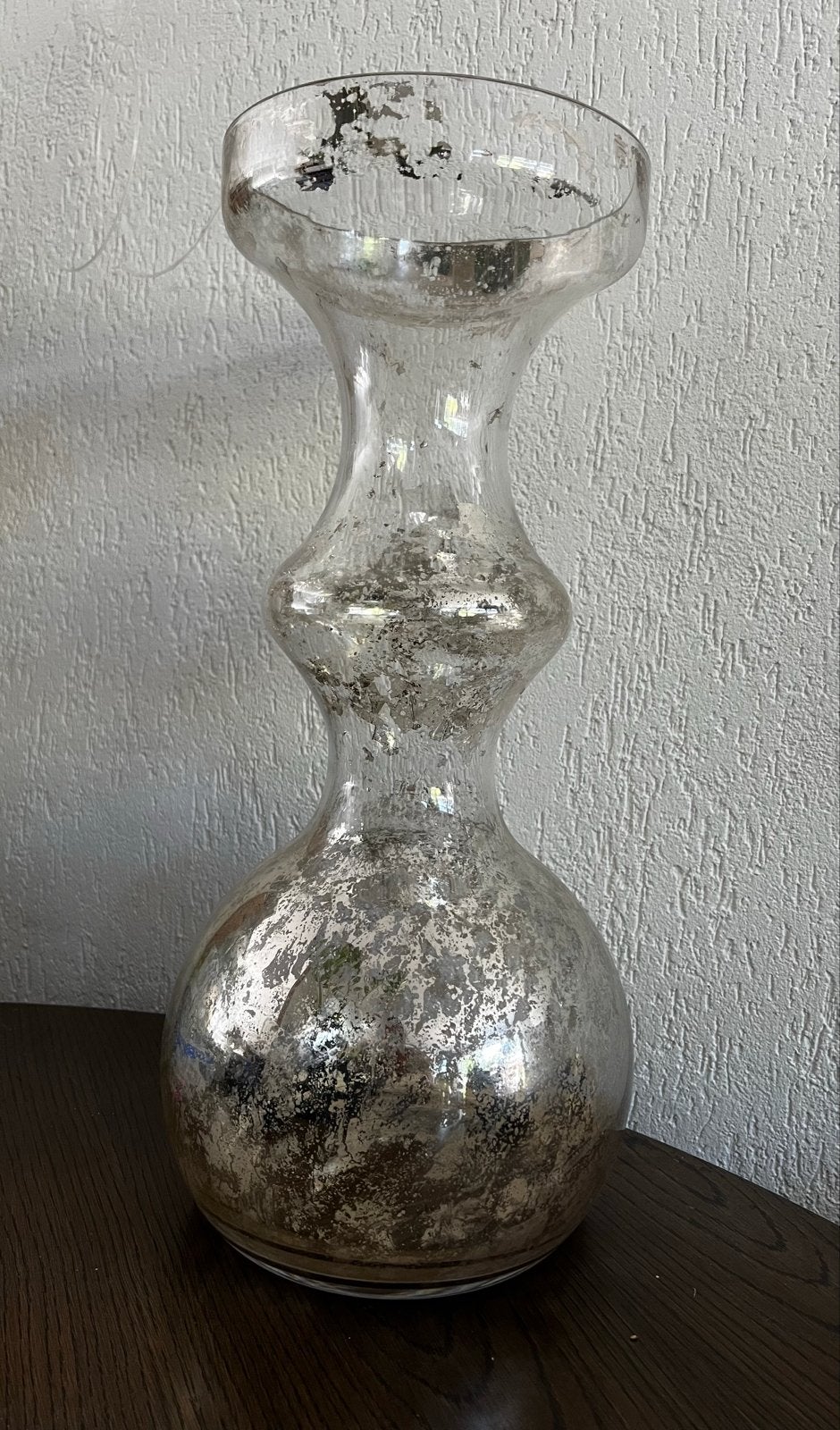 Riverdale Vazen - Zilverkleurig Glas - 55 cm Hoog, Huis en Inrichting, Woonaccessoires | Vazen, Ophalen, Gebruikt, Zilver, Glas