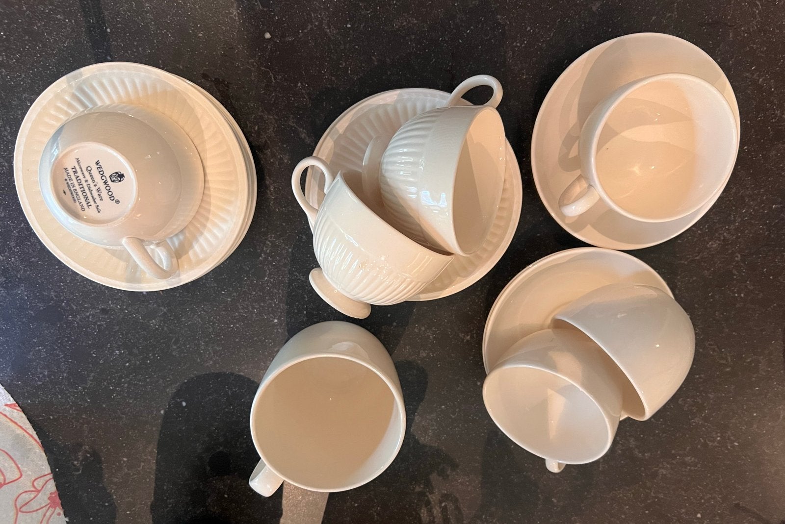 Wedgwood Edme & Traditional koffiekopjes met schotels en mok, Huis en Inrichting, Keuken | Servies, Klassiek, Ophalen of Verzenden
