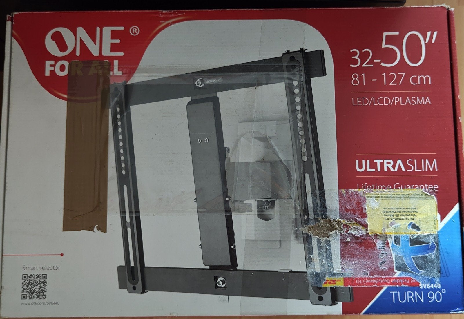 One For All Ultraslim TV Beugel 32-50 inch VESA, Ophalen, Zo goed als nieuw