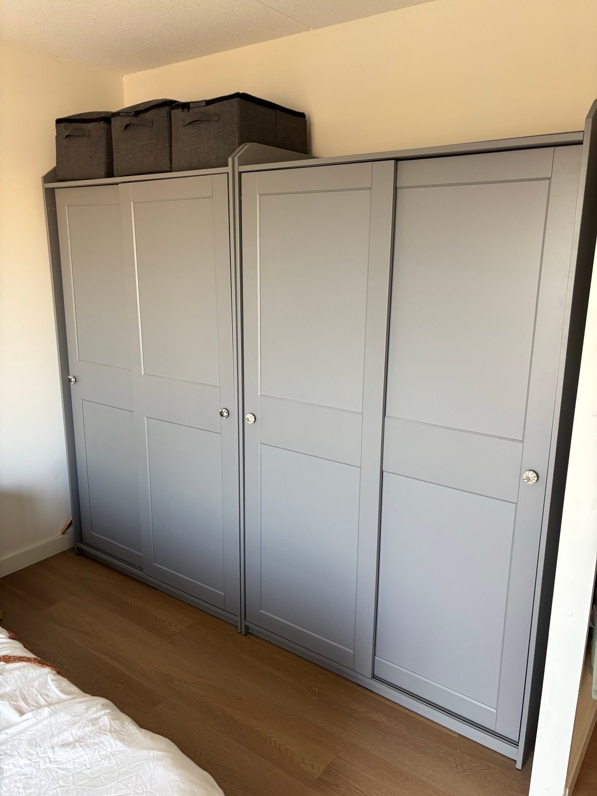 2x Ikea HAUGA kledingkast - grijs, Ophalen, Gebruikt, 200 cm of meer, 150 tot 200 cm