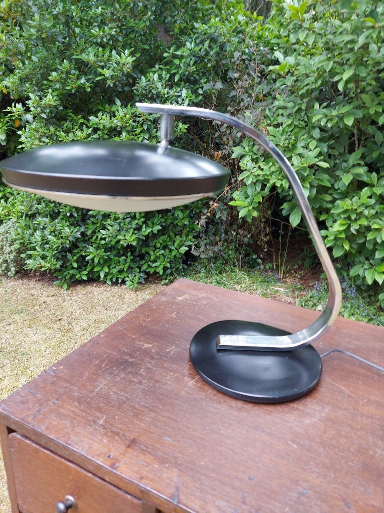 Fase lampen, model 520C, Gebruikt, Vintage, Grijs, Metaal
