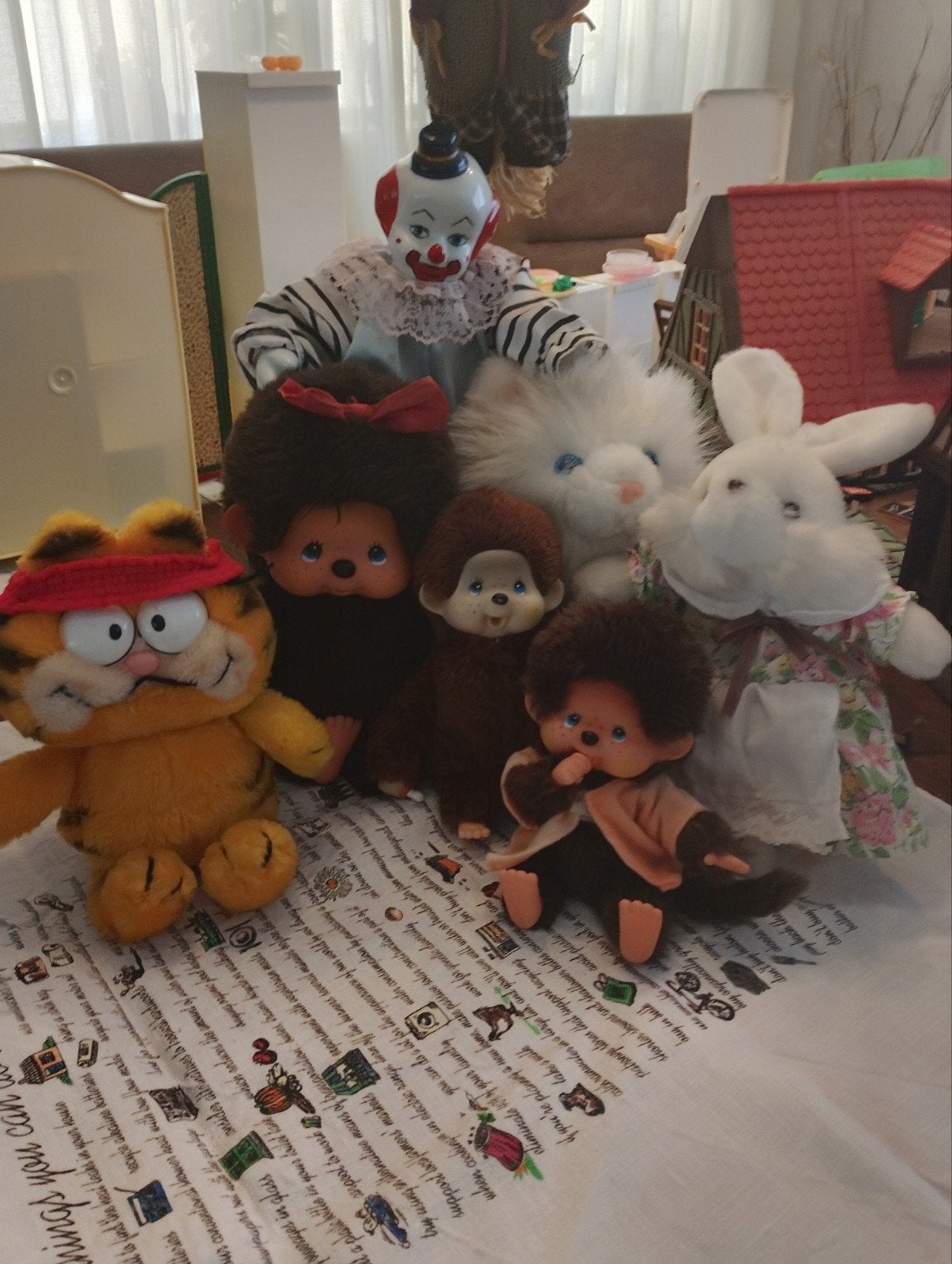 Vintage knuffels: Garfield, Monchhichi's, konijn en meer, Oranje, Gebruikt, Overige merken, Overige karakters
