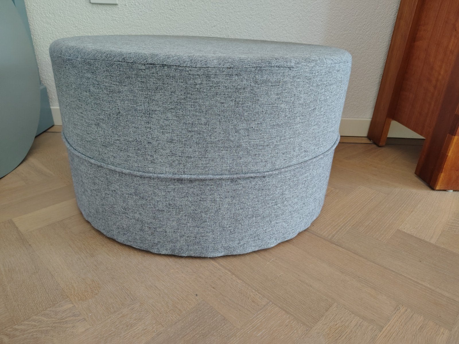 Salontafel poef, Huis en Inrichting, Ophalen, Rond, Minder dan 50 cm, Zo goed als nieuw
