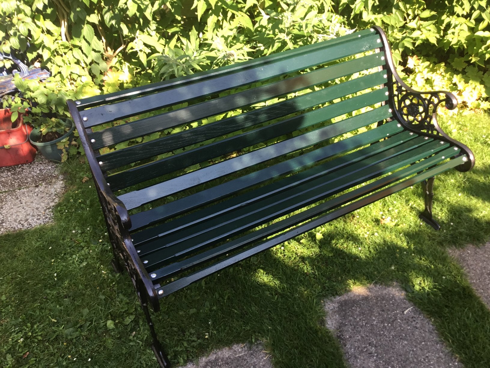 Rustiek gietijzeren tuinbankje., Tuin en Terras, Tuinbanken, Ophalen, Nieuw, Metaal