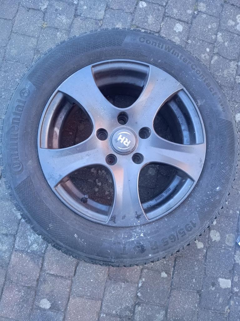 Continental ContiWinterContact 195/65 R15 winterband op velg, Ophalen, Gebruikt