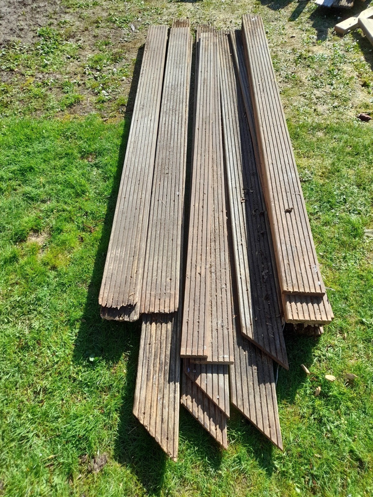 hardhouten vlonderplanken, Ophalen, Gebruikt, Hout