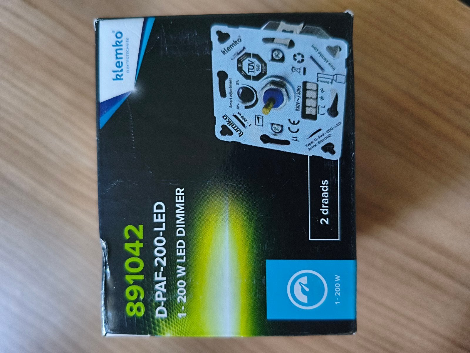 Klemko D-PAF-200-LED Dimmer 1-200W LED (2-draads), Ophalen of Verzenden, Nieuw, Overige merken, Dimmer