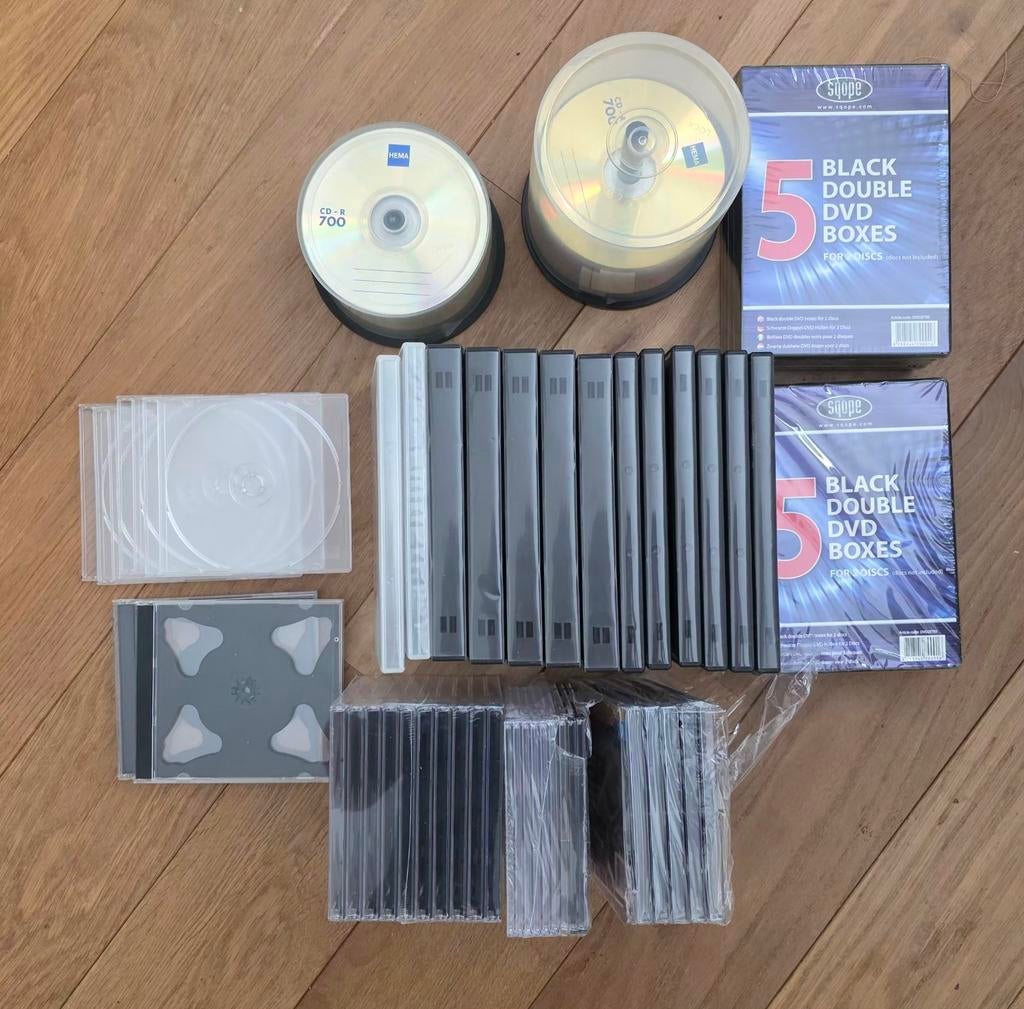 NIEUW partij recordable CD'S en DVD's en hoesjes, Ophalen of Verzenden, Nieuw, Dvd