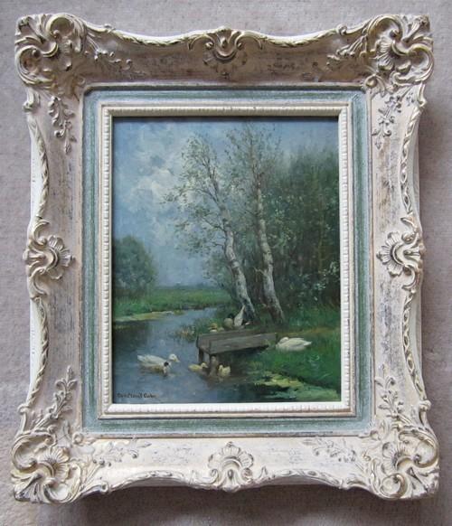 30 x 26 cm==CONSTANT ARTZ 1870-1951==eendenfamilie, Ophalen of Verzenden