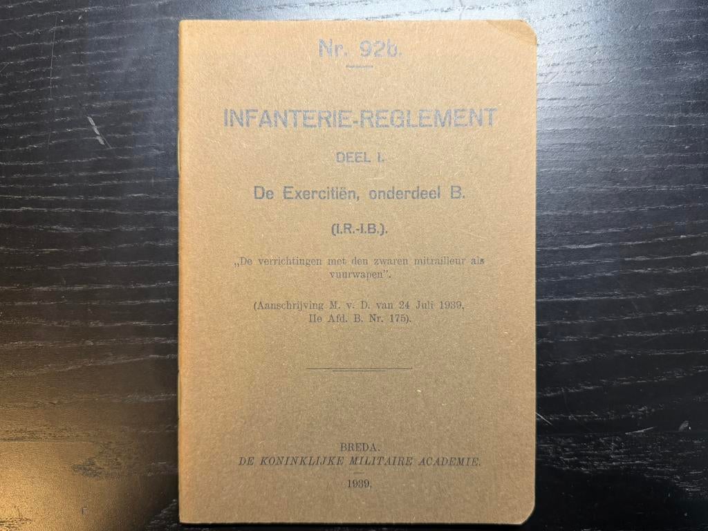 Infanterie-Reglement, Deel I, De Exercitiën, Nr. 92B, Verzenden, Nederland, Boek of Tijdschrift