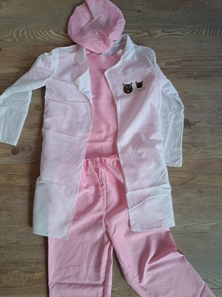 Dierenarts verkleedpak carnaval 7-9 jaar, Ophalen of Verzenden, Zo goed als nieuw, Meisje