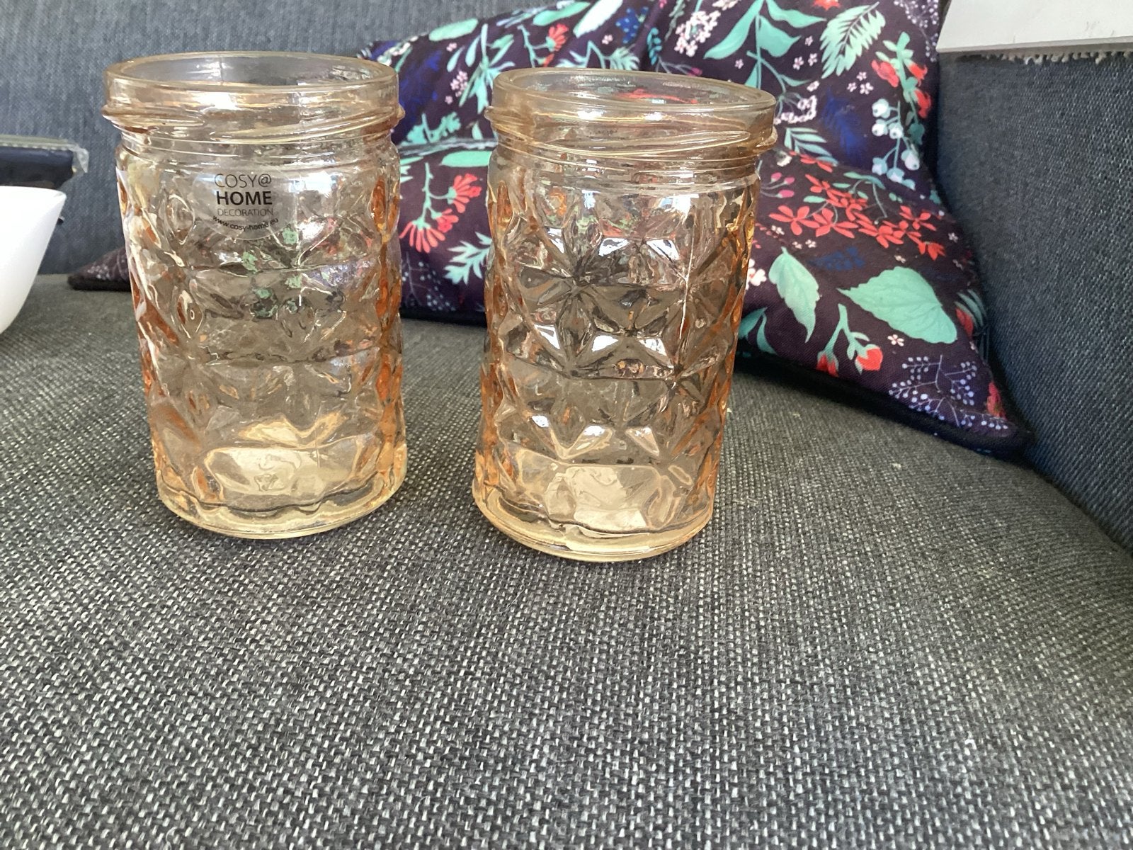 2 multifunctionele glazen waxinelichtjes/vaasjes, Met patroon/structuur, Transparant, Ophalen of Verzenden, Glas