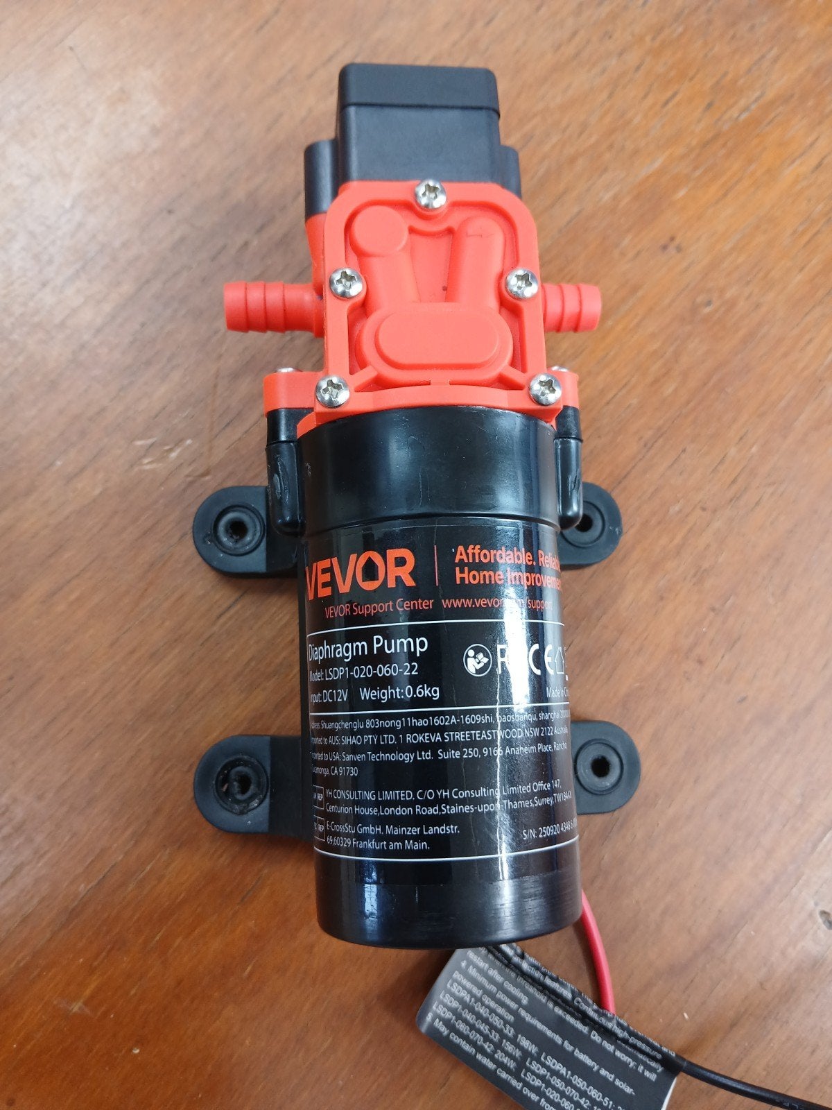 VEVOR Membraanpomp 12V - Model LSDP1-020-060-22, Ophalen of Verzenden