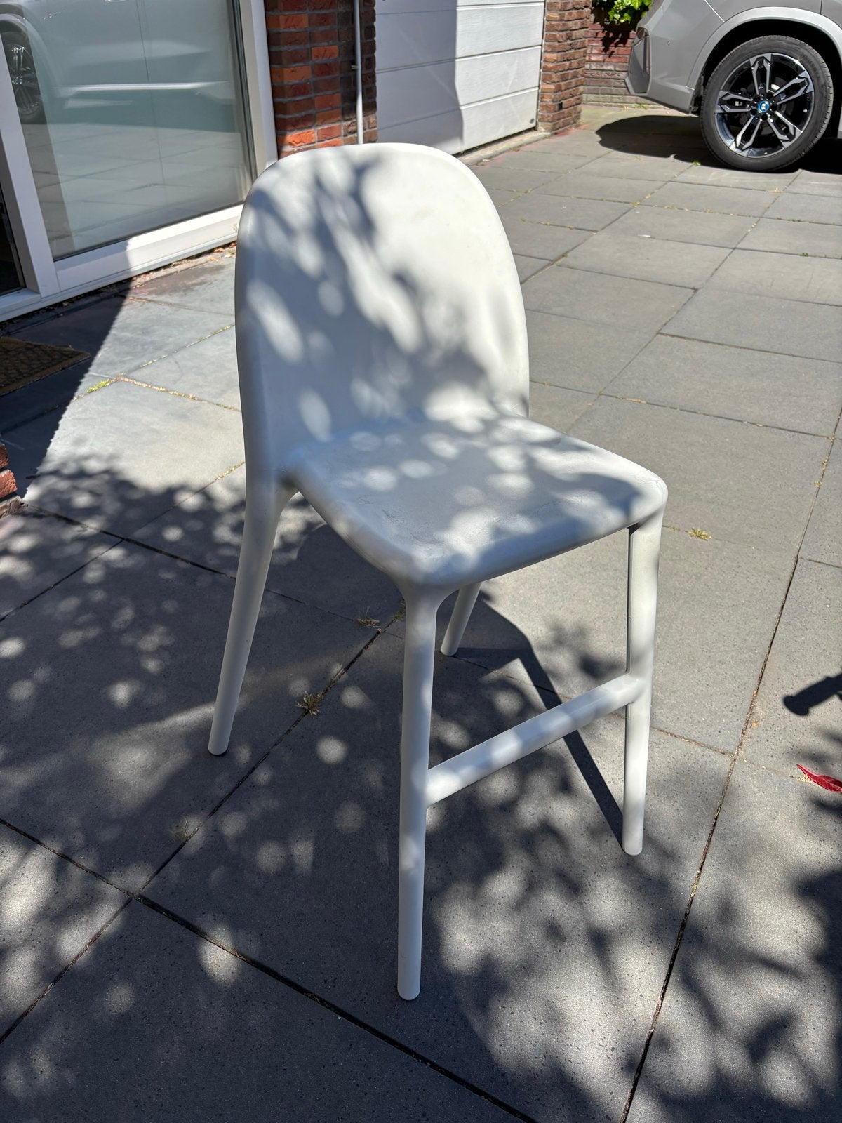 IKEA kruk, wit, gebruikt, Ophalen, Kunststof, Gebruikt, 60 tot 90 cm