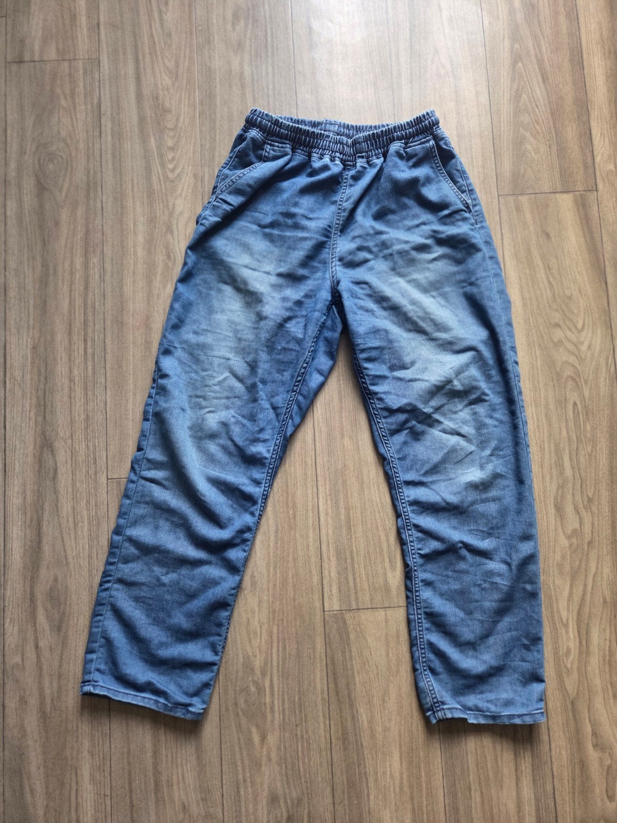 Blauwe joggers van de H&M in maat 170, Kinderen en Baby's, Kinderkleding | Maat 170, Gebruikt, Jongen, Broek, Ophalen of Verzenden
