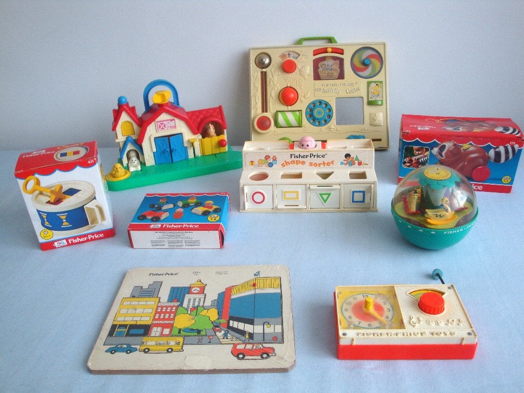 Groot pakket Vintage (baby) speelgoed van Fisher Price, Kinderen en Baby's, Speelgoed | Fisher-Price, Ophalen of Verzenden, Gebruikt