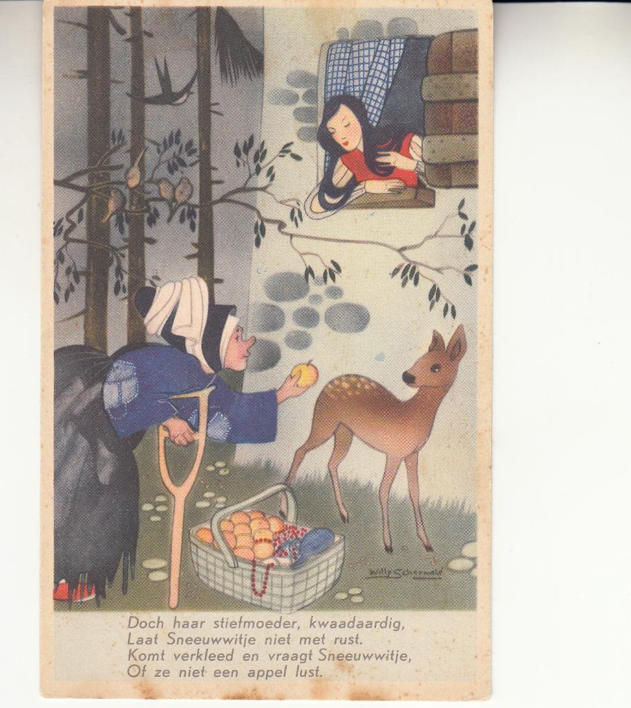 Willy Schermelé  -  Sneeuwwitje en de stiefmoeder    =0028=, Ophalen of Verzenden, 1940 tot 1960, Ongelopen