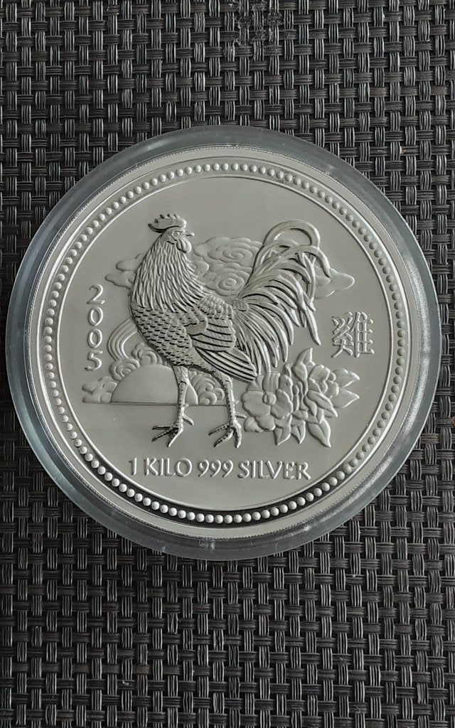 Zilveren 1 KG Lunar I (2005), Ophalen of Verzenden, Zilver