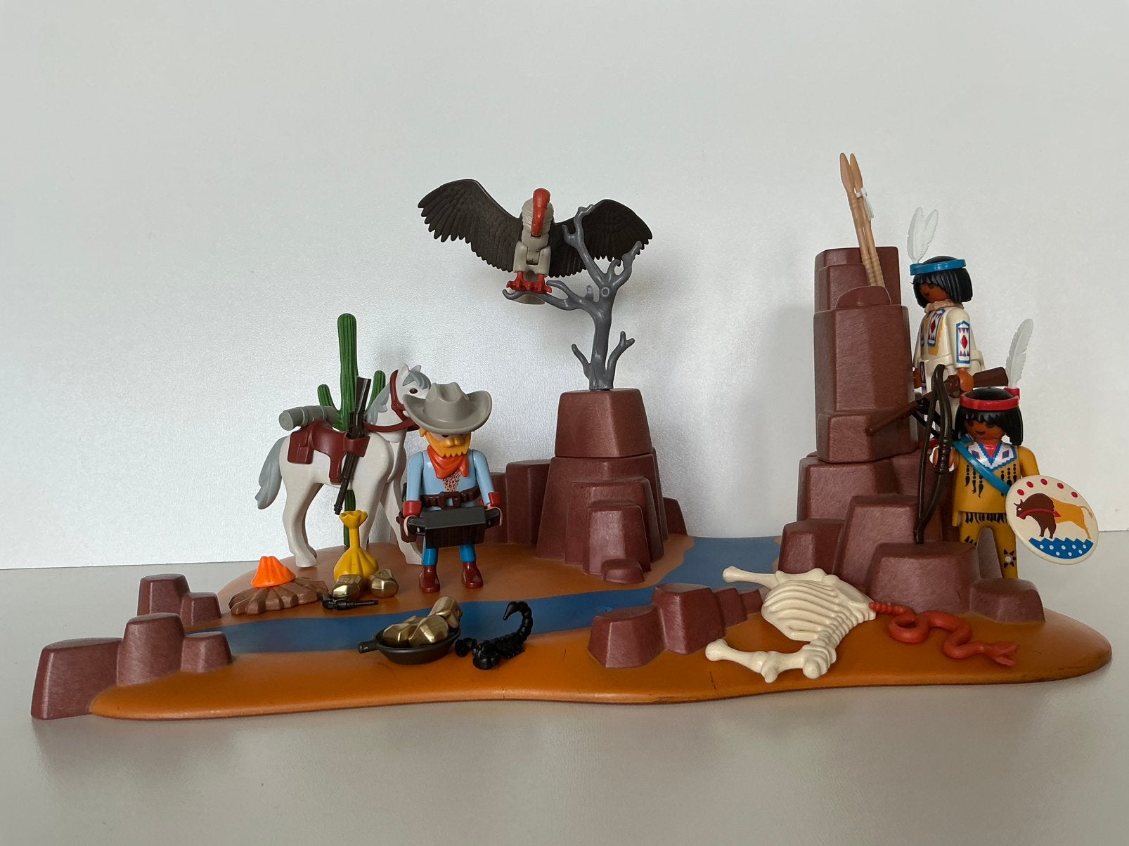 Playmobil 4130 cowboy en indianen, Ophalen of Verzenden, Gebruikt, Complete set