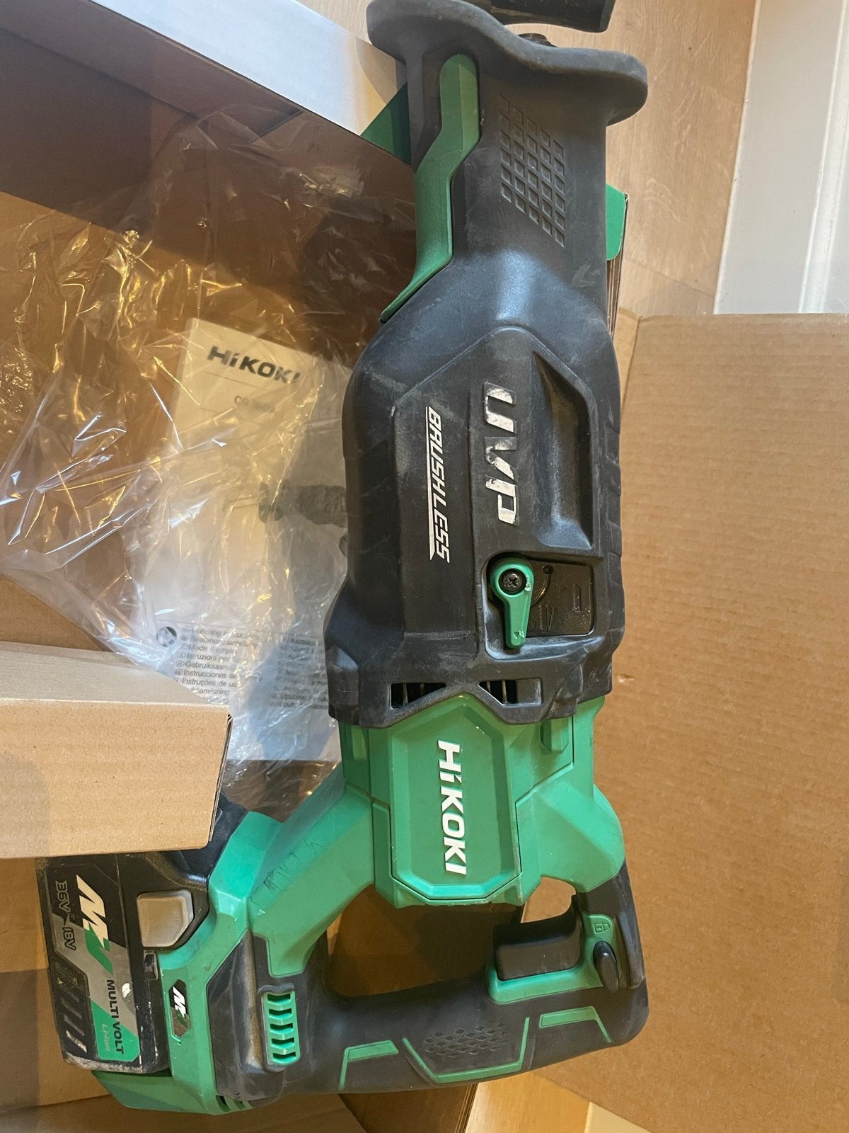 Hikoki CR36DA Reciprozaag - Zo goed als nieuw, 70 mm of meer, Ophalen of Verzenden, Zo goed als nieuw, Reciprozaag