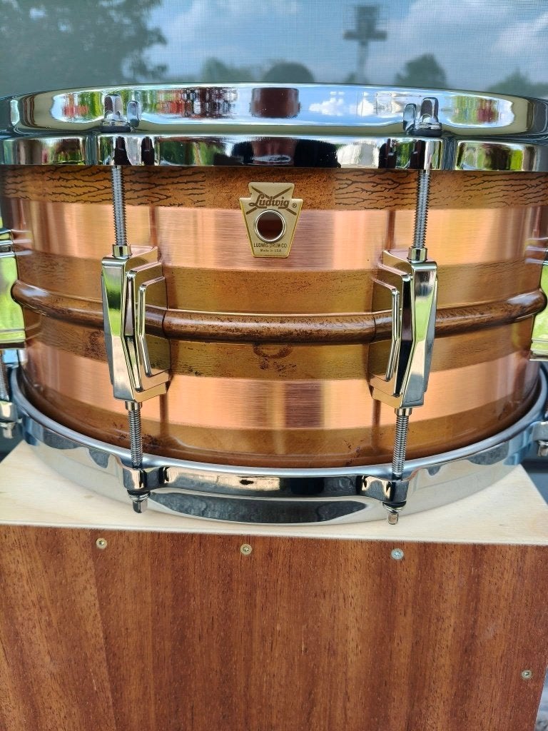 Ludwig Raw Copper Striped Snare Drum 14" x 6.5" LIMITED ED.., Ophalen, Nieuw, Ludwig