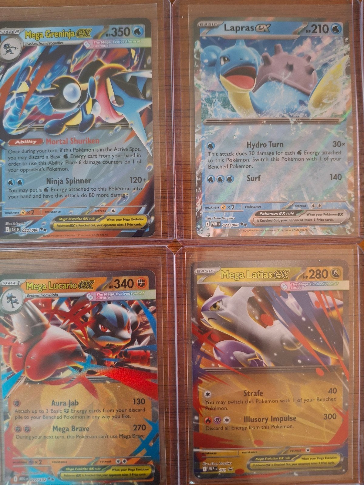 Pokémon EX/Mega EX Kaarten Collectie - 9 Stuks, Ophalen of Verzenden, Zo goed als nieuw, Meerdere kaarten