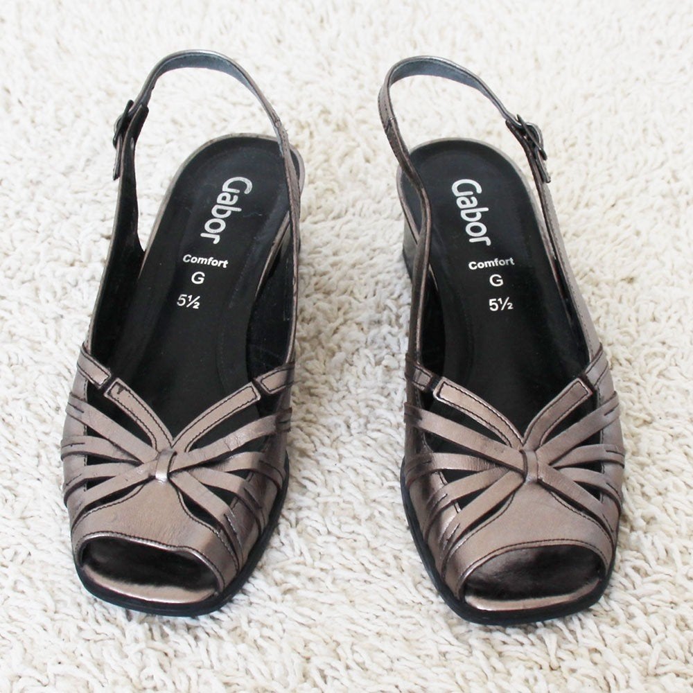 Prachtige Leren Gabor Sandalen s1 (Maat 5½G/38½) € 40,-, Kleding | Dames, Overige kleuren, Gabor, Zo goed als nieuw, Sandalen of Muiltjes