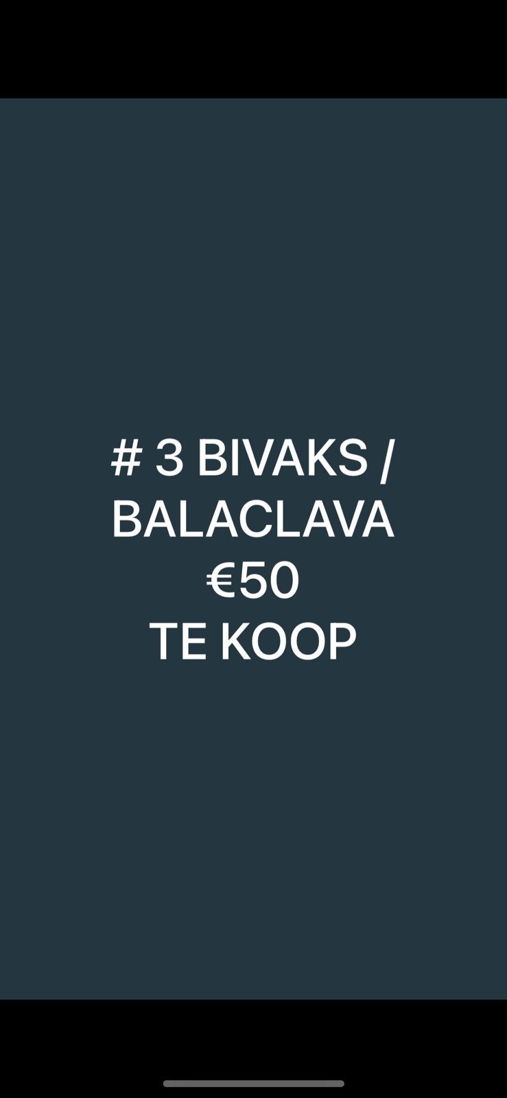 3 bivaks / balaclava's te koop, Ophalen, Zo goed als nieuw, Overige maten, Muts
