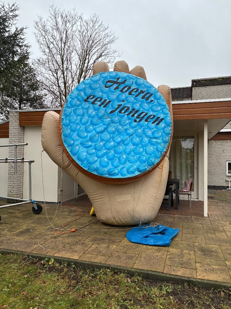opblaasbaar geboortebord 3 mtr, Ophalen of Verzenden, Gebruikt, Geboorte of Huwelijk