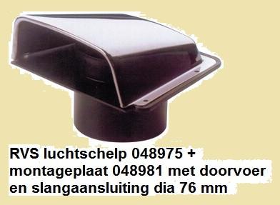 048981 Montageplaat + slangaansluiting voor RVS luchtschelp, Watersport en Boten, Ophalen of Verzenden, Nieuw, Motor en Techniek