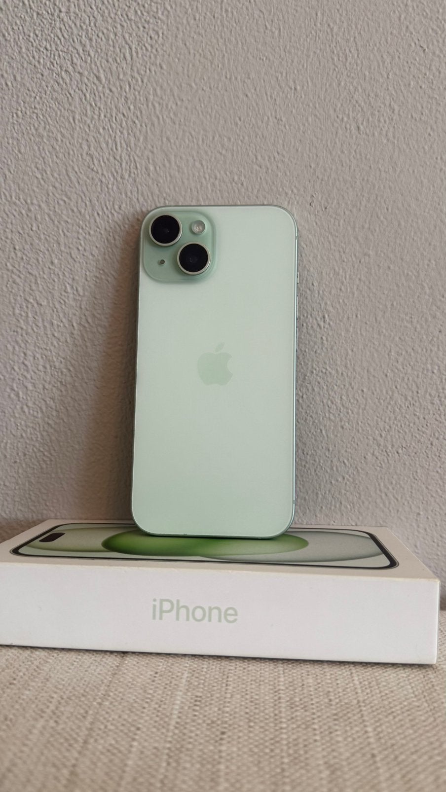 Apple Iphone 15 groen, Telecommunicatie, Mobiele telefoons | Apple iPhone, Gebruikt, IPhone 15, 87 %, Zonder abonnement