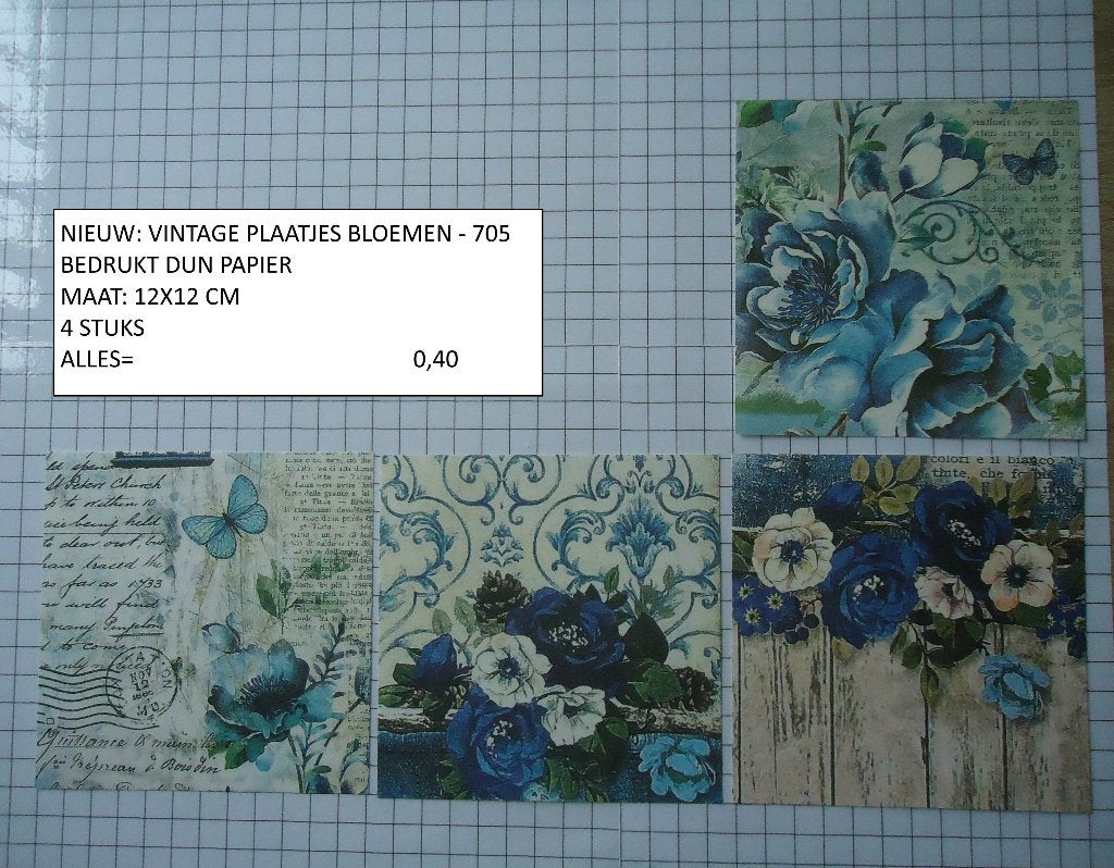 ⚠️nu 0,25: vintage plaatjes bloemen 705 ( alleen verzenden, Hobby en Vrije tijd, Ophalen, Nieuw, Papier of Karton, Overige merken