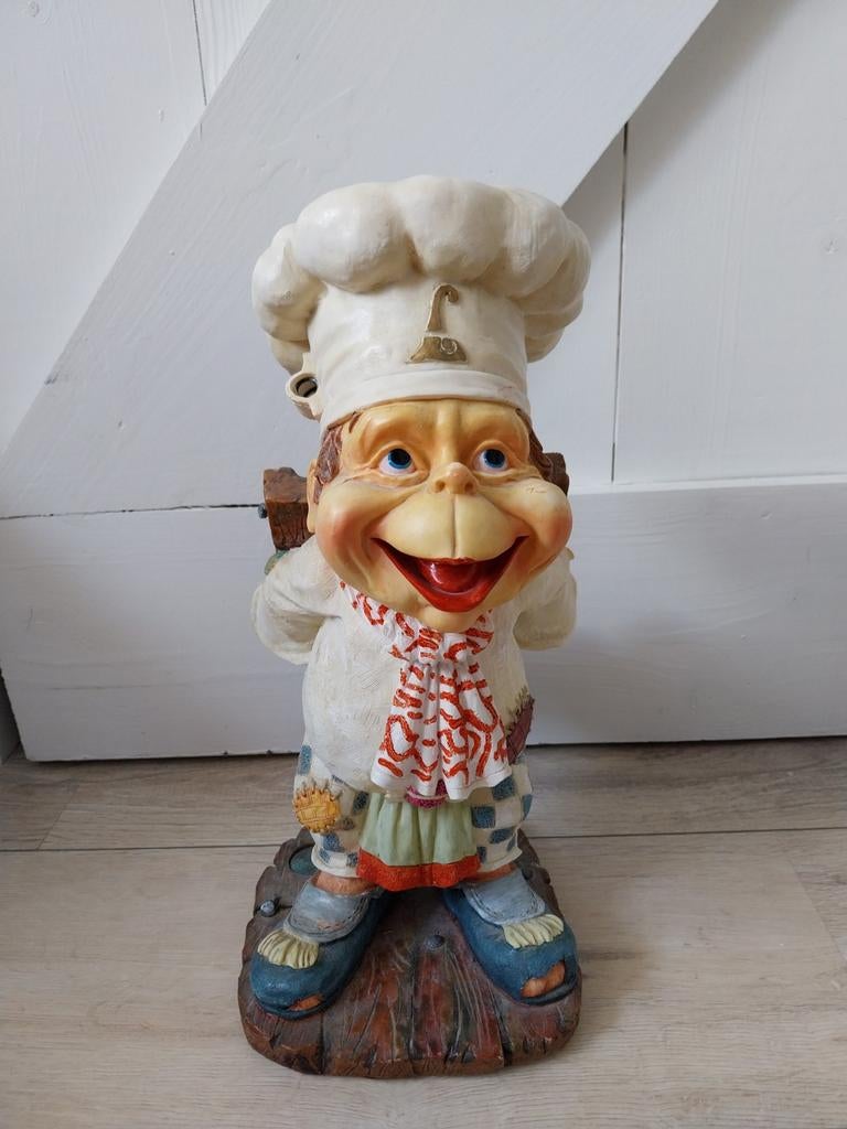 Efteling Laaf LeChef Kok beeld - Uniek verzamelobject, Overige onderwerpen, Kunststof, Ophalen of Verzenden, 20 - 50 cm