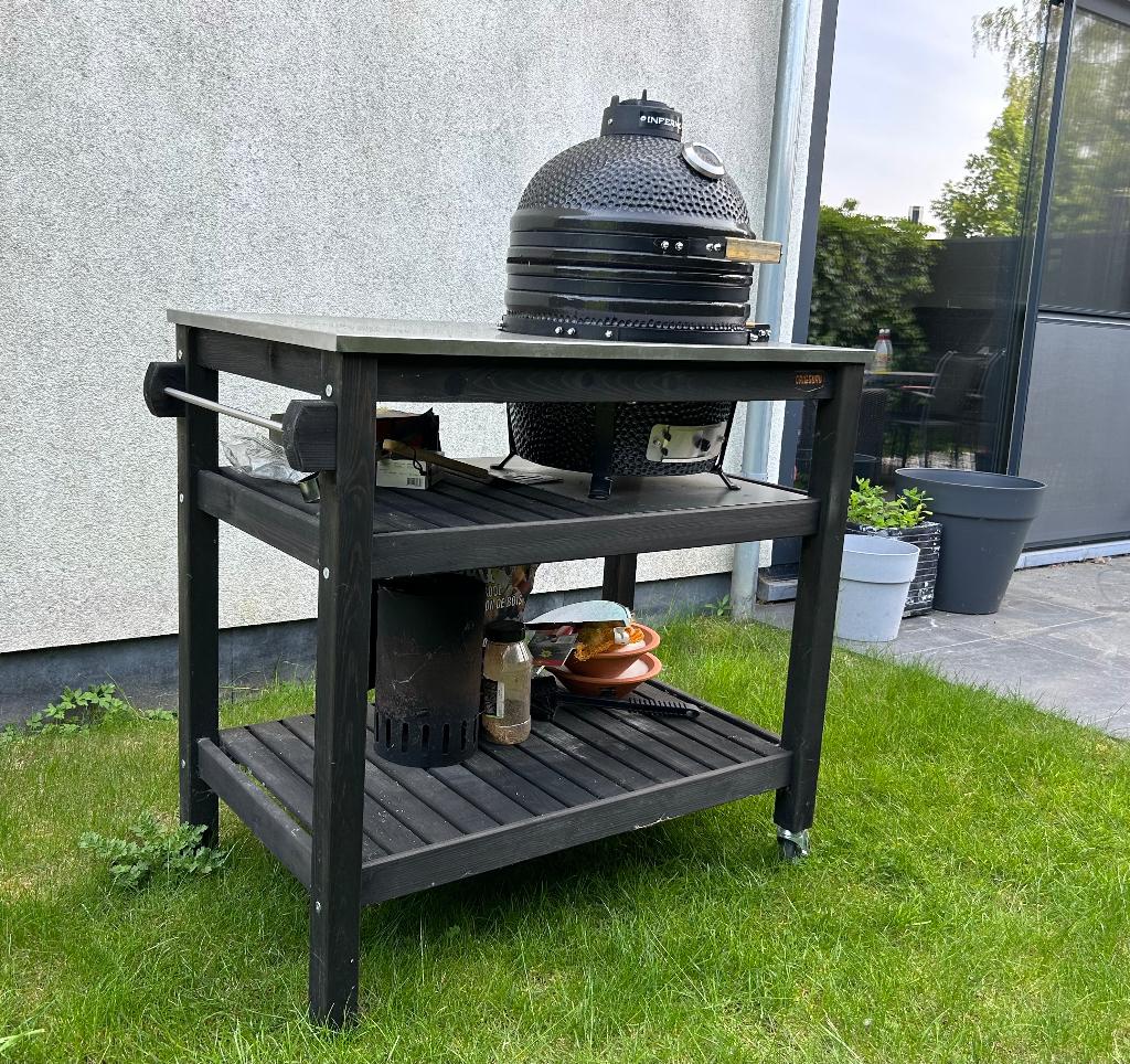 Inferno kamado bbq 40cm met meubel, Ophalen, Gebruikt