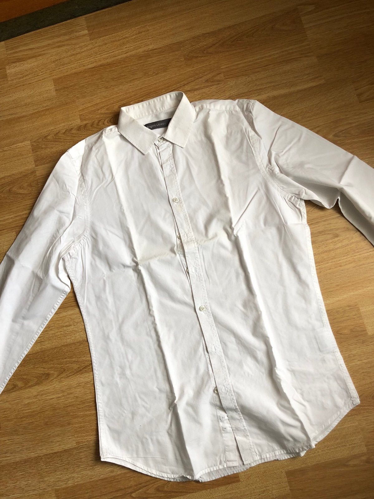 Wit Angelo Litrico overhemd, maat 37, Kleding | Heren, Ophalen of Verzenden, Gedragen, Wit, Halswijdte 38 (S) of kleiner