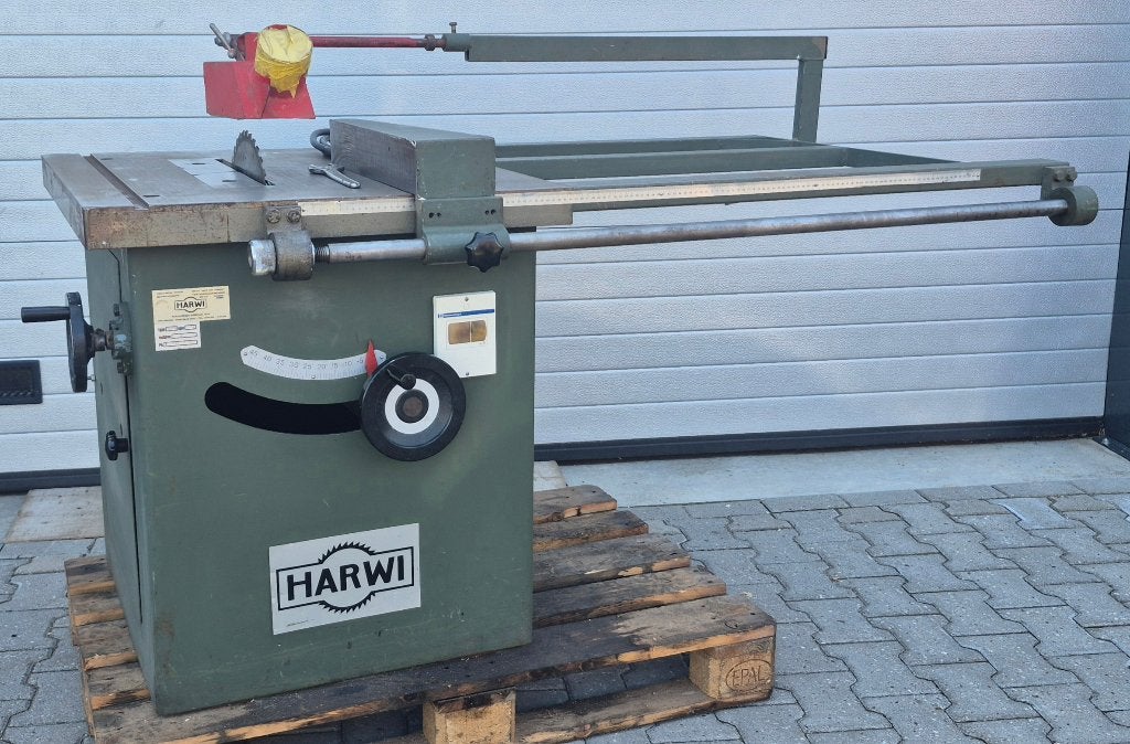 Harwi 110-S Cirkelzaag / Schulpzaag met tafelverbreding, Ophalen, Gebruikt, Cirkelzaag, Harwi