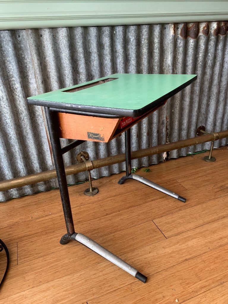 Vintage schoolbankje, Ophalen, Gebruikt, Tafel(s)