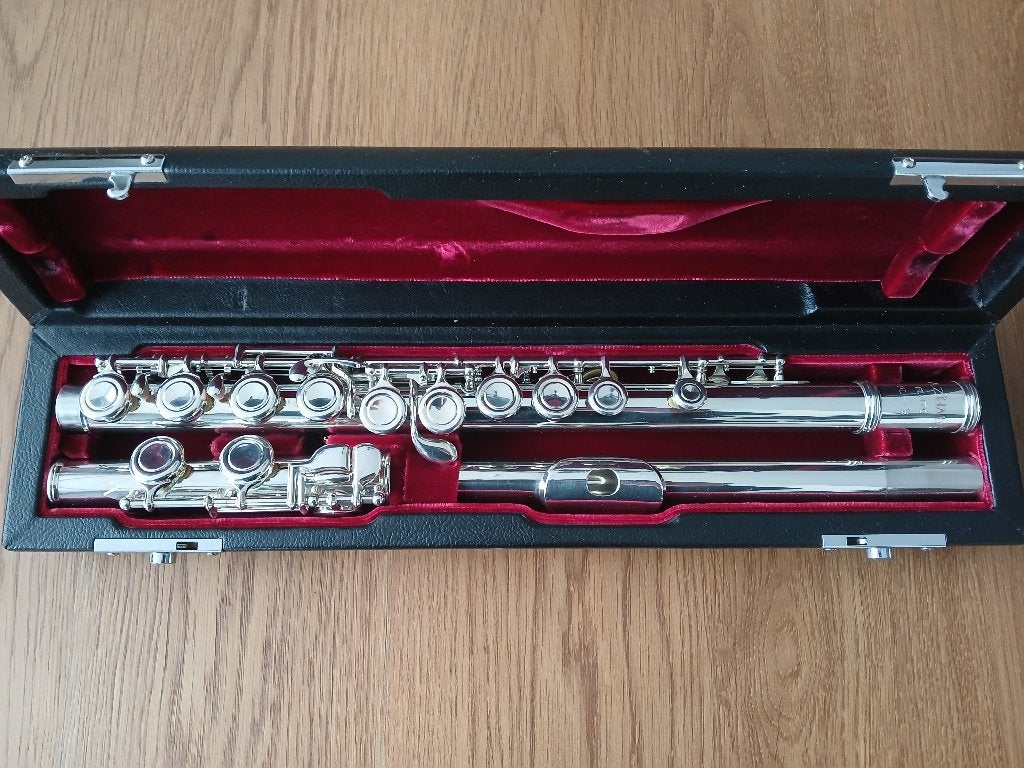 Azumi FL-CE dwarsfluit, Muziek en Instrumenten, Ophalen of Verzenden, Gebruikt, Dwarsfluit, Met koffer of tas