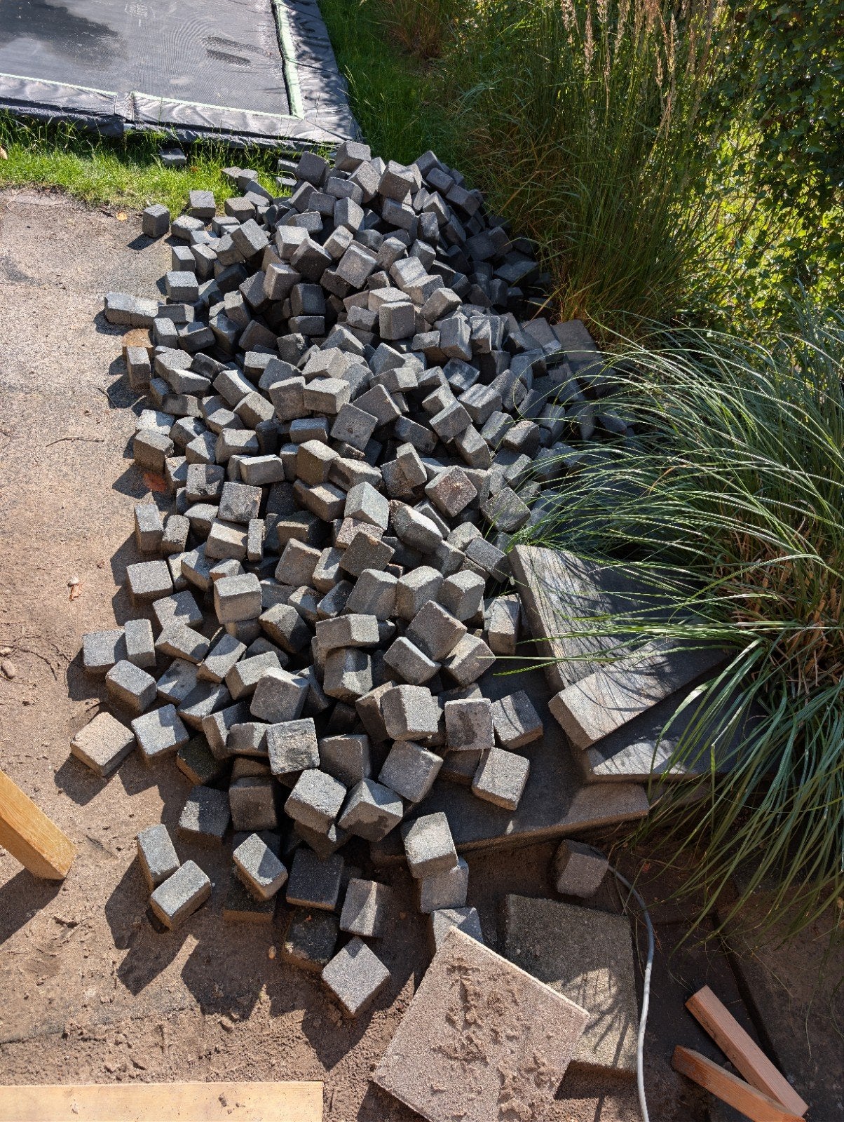 Gratis Bestrating 10x10x5cm, circa 15m2, Ophalen, Gebruikt, Klinkers, 10 m² of meer