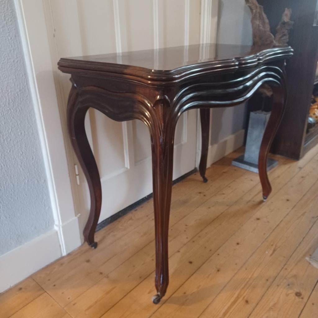 Mahonie sidetable kaarttafel, Antiek en Kunst, Ophalen