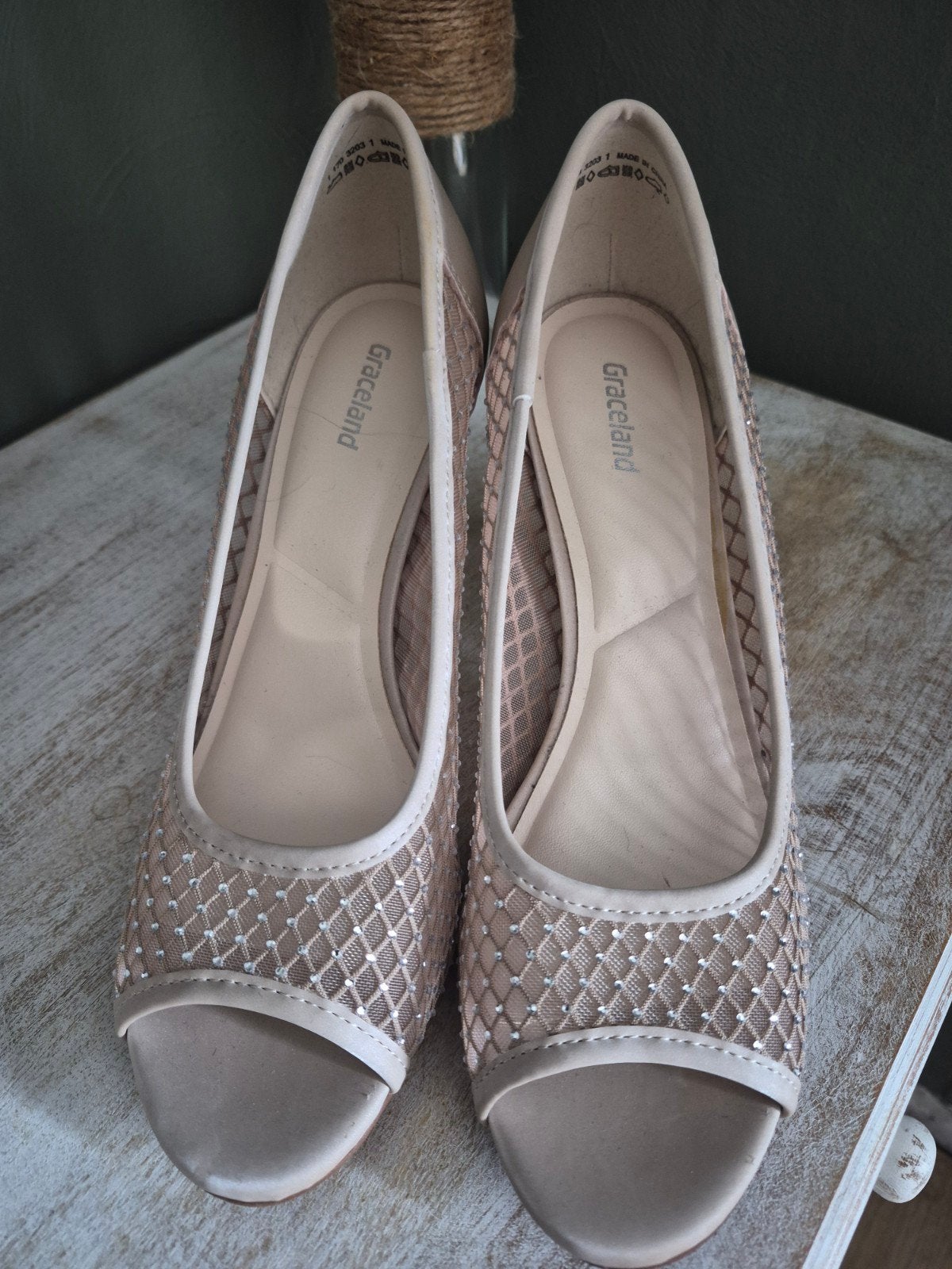 Graceland Pumps - Beige met Gaasdetails, Ophalen, Pumps, Beige, Nieuw