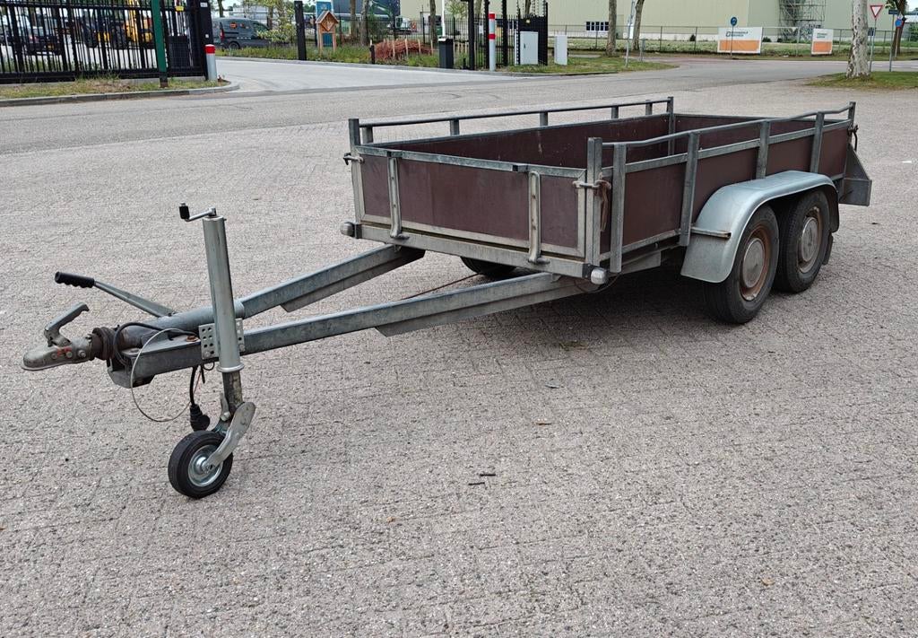 Hapert dubbelasser aanhanger bakwagen 2000kg 130x300, Ophalen, Gebruikt, ., Hapert