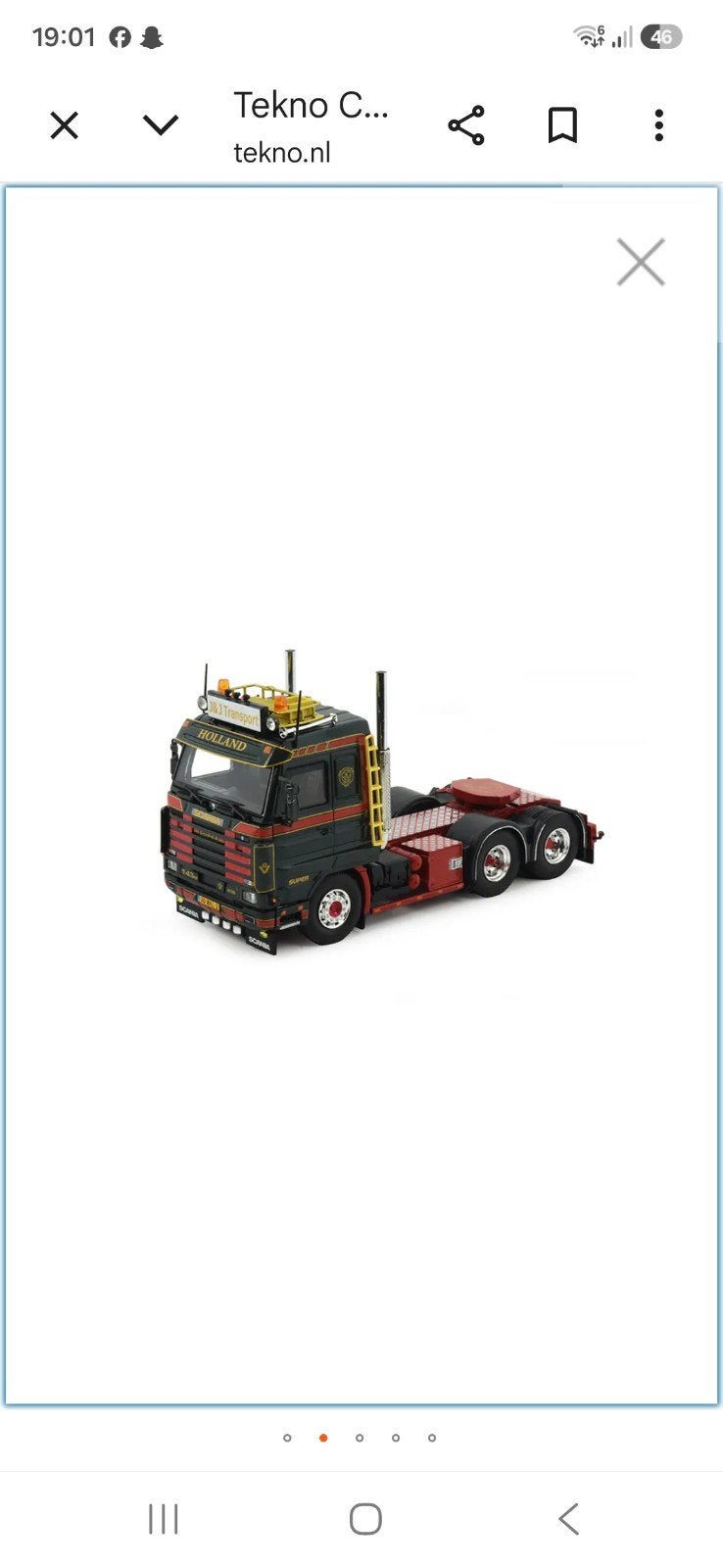 gezeocht deze scania 143 van j&j transport tekno, Ophalen of Verzenden, Bus of Vrachtwagen, Tekno