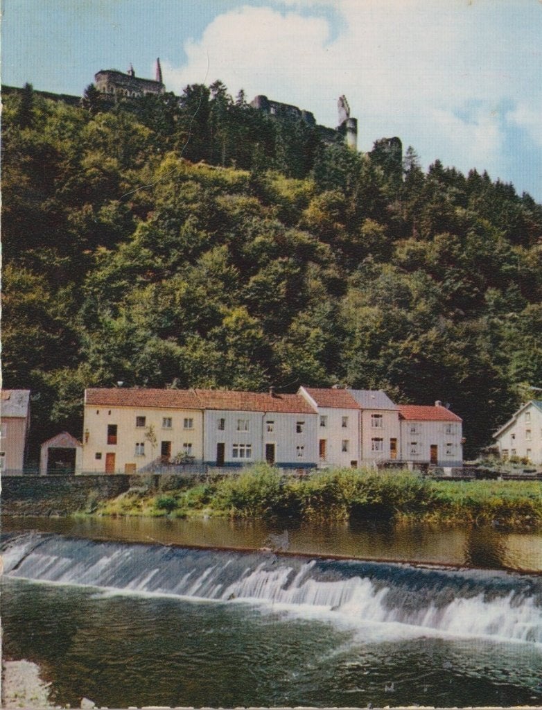 Luxemburg Vianden Rivier de Oer en Kasteel, Verzenden, 1940 tot 1960, Ongelopen, Natuur