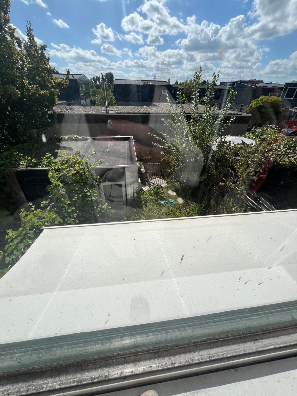 Zonnenscherm, Tuin en Terras, Ophalen, Zo goed als nieuw, Knikarmscherm