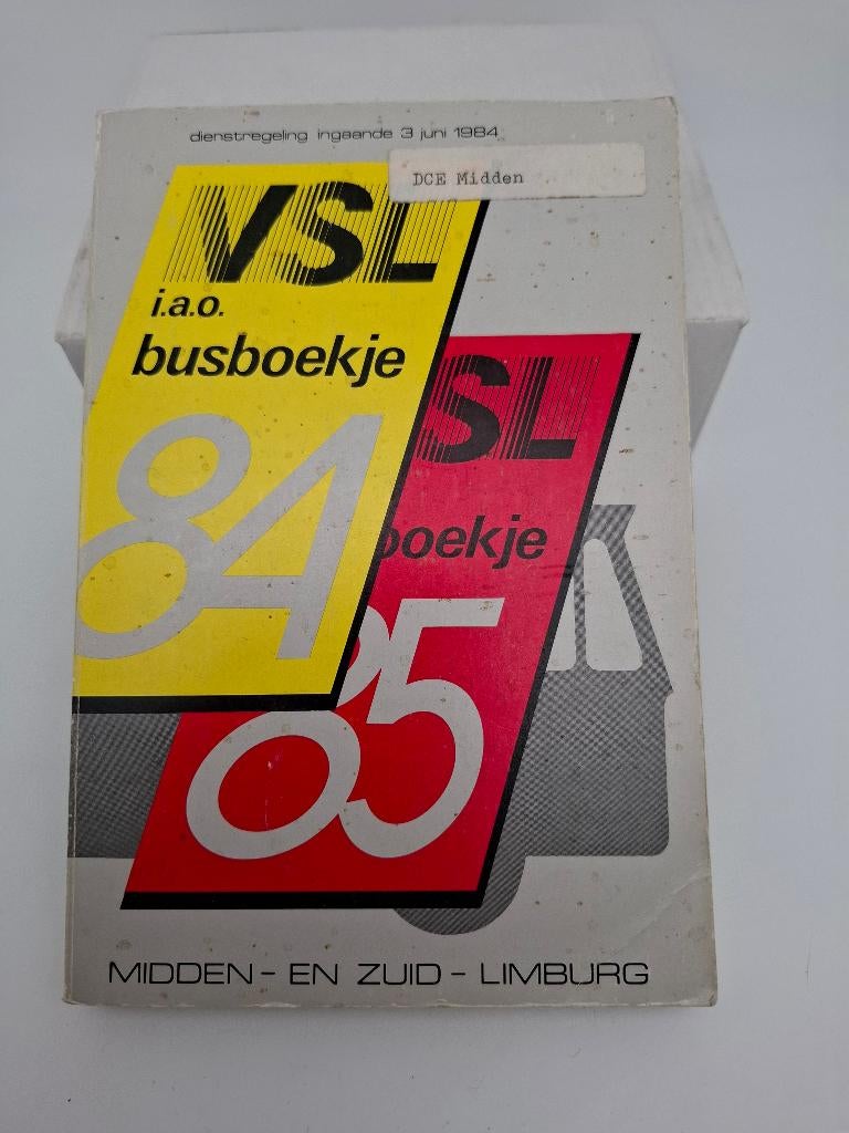 busboekje VSL Limburg 1984, Verzenden, Gebruikt, Bus of Metro, Boek of Tijdschrift