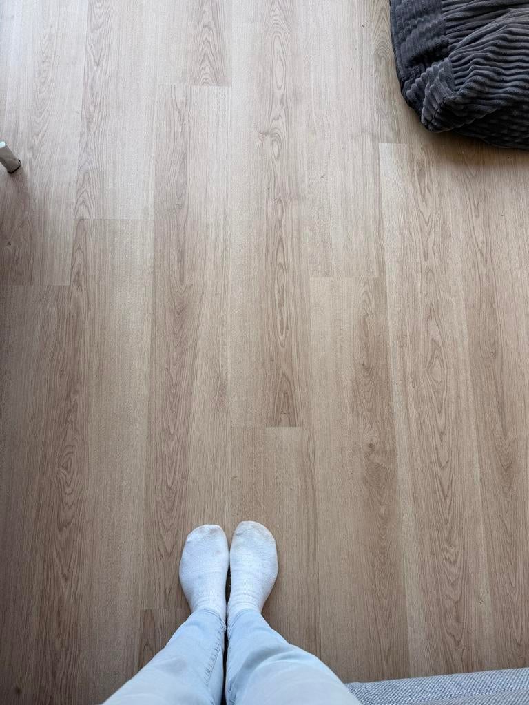 Gratis kliklaminaat IKEA tundra eikenpatroon - 26,25 m², Ophalen, Gebruikt, Beige, 25 tot 50 m²